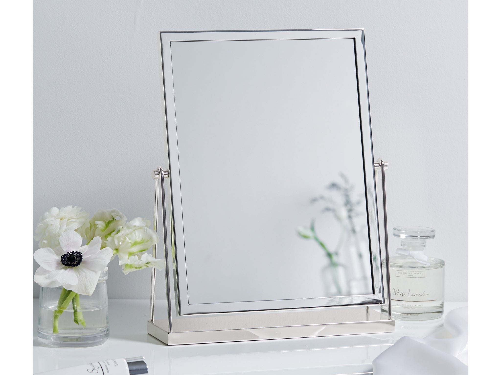 Chrome dressing store table mirror